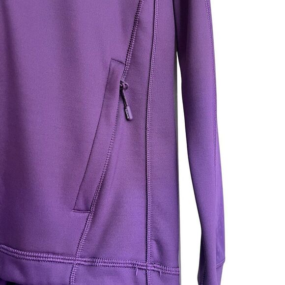 Ivivva by Lululemon Girls Plum Purple Full Zip Jacket with Floral Shimmer Size 7 - Picture 3 of 8